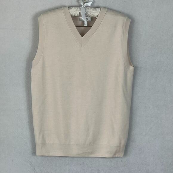 COS Sweater Vest Womens Size Medium Cream Sleeveless Pull Over - Picture 1 of 7